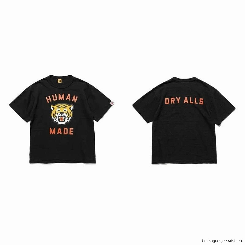 Human Made Premium Style Heart logo T-shirt Black Green Human for Resort Outfits