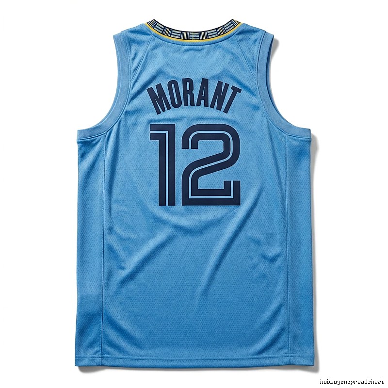 Ja Morant series basketball-style blue jersey