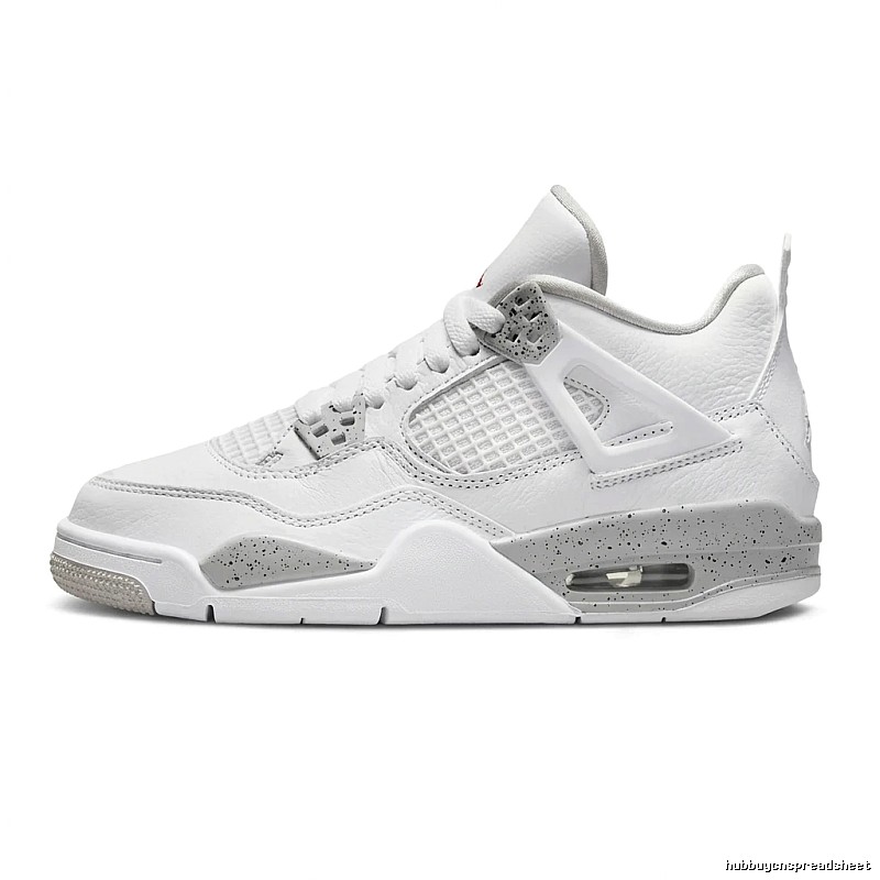 Jordan 4 Gray and White Trendy and Cool Athletic Shoes