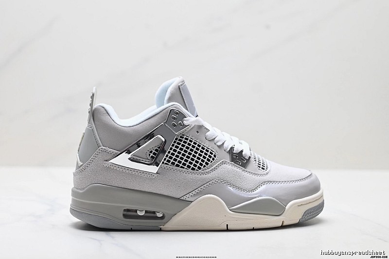 Jordan 4 Retro Silver Grey Sneakers