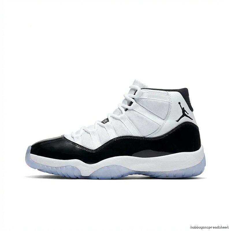 Jordan Air series black and white high-top sports shoes