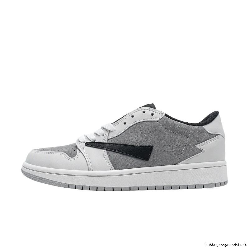 Jordan AJ1 Retro Style Gray and Black Shoes