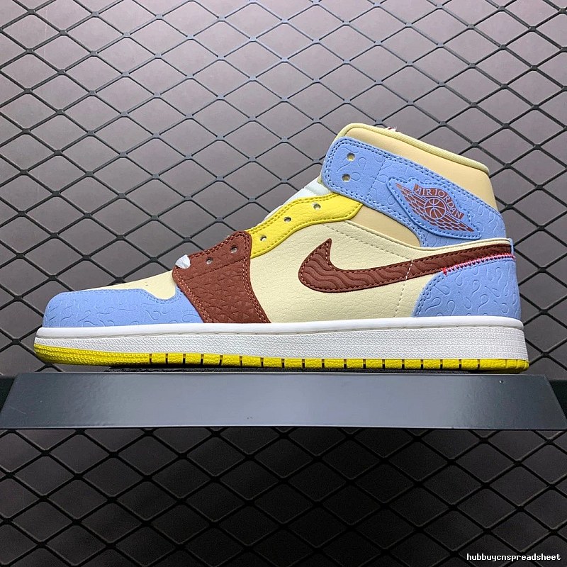 Jordan Basketball High-Tops in Pastel Multicolor with Molded Eyelet Wings