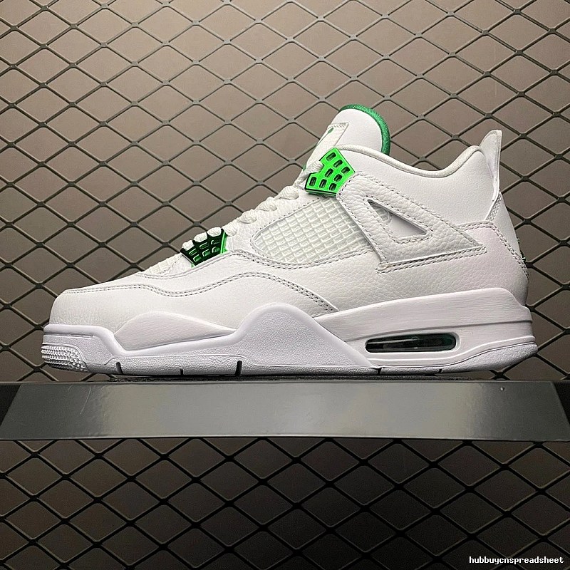Jordan Basketball High-Tops in White and Green, Finished with Perforated Toe