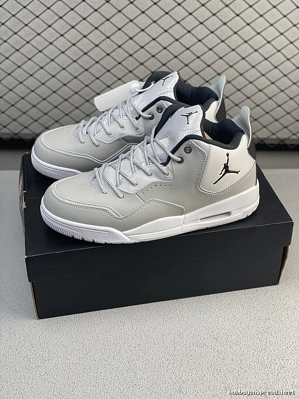 Jordan Gray and White Everyday Court Profile Low-Top Sneakers