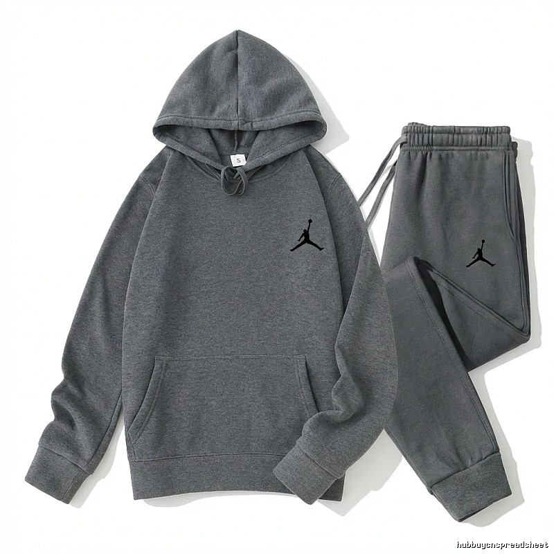 Jordan sports and leisure style gray suit set