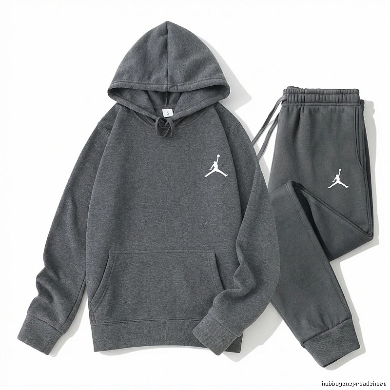 Jordan sports style dark gray suit