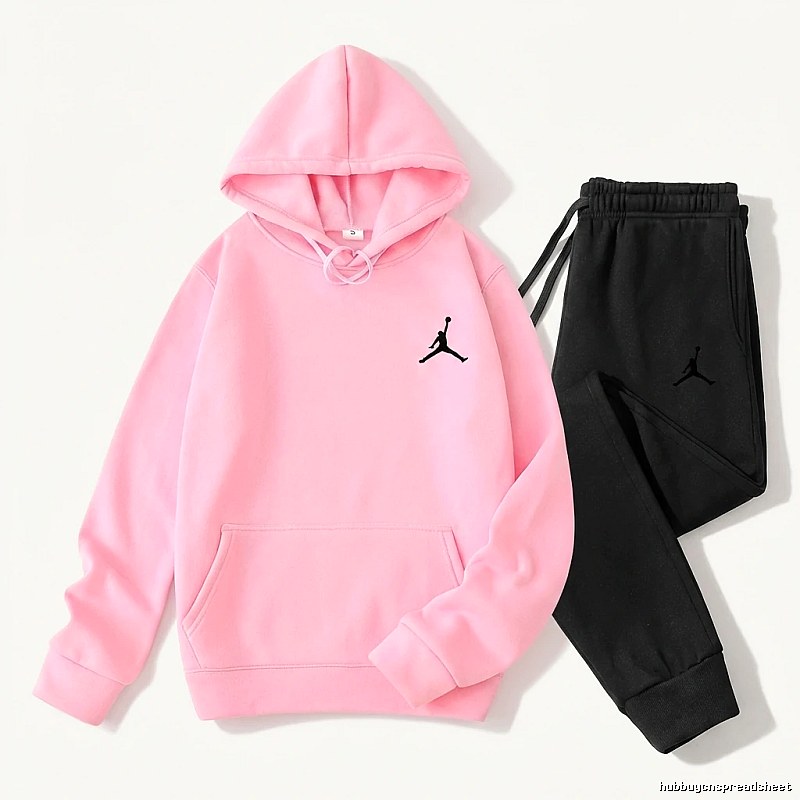 Jordan sporty pink and black suit