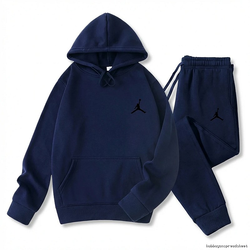 Jordan sporty style navy blue suit