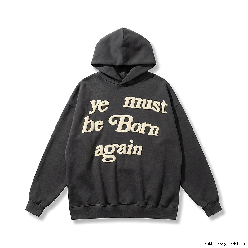 Kanye's retro-style black hoodie