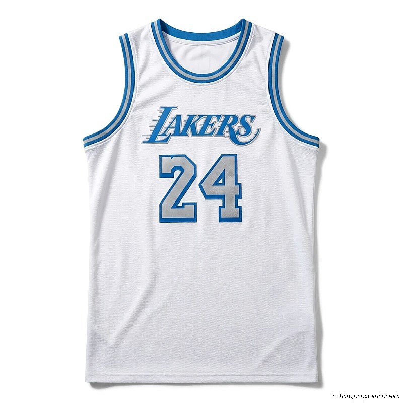 Kobe Lakers retro-style white jersey