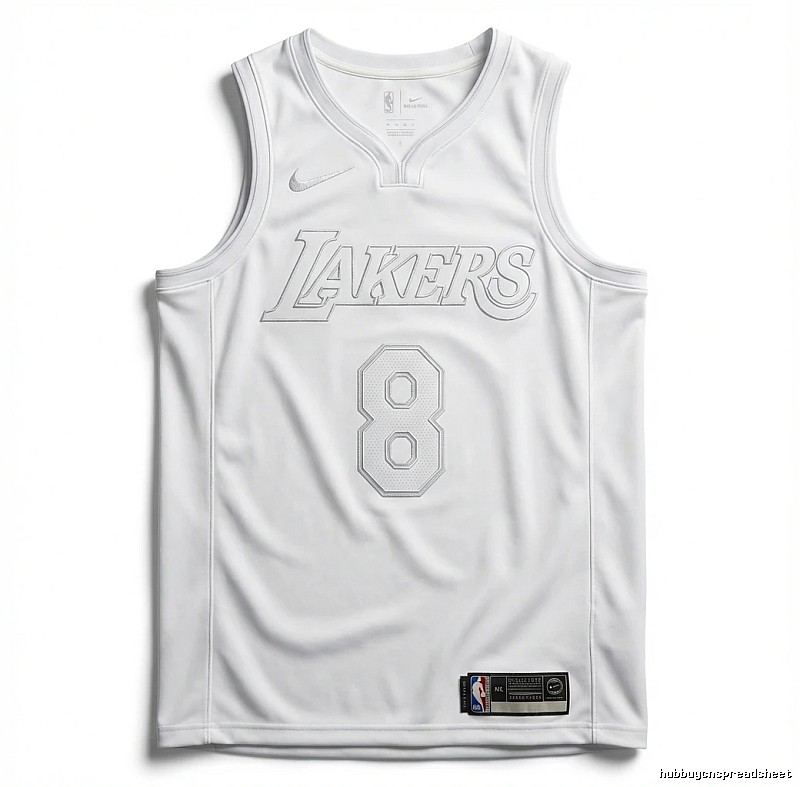 Kobe Lakers retro-style white tank top