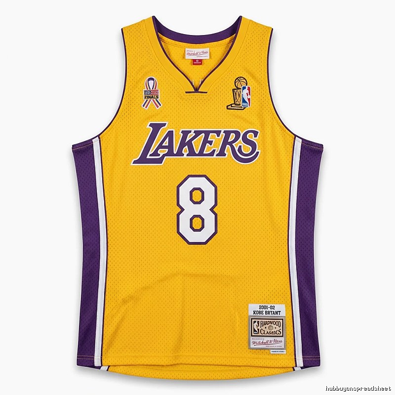 Kobe Lakers retro yellow-purple jersey