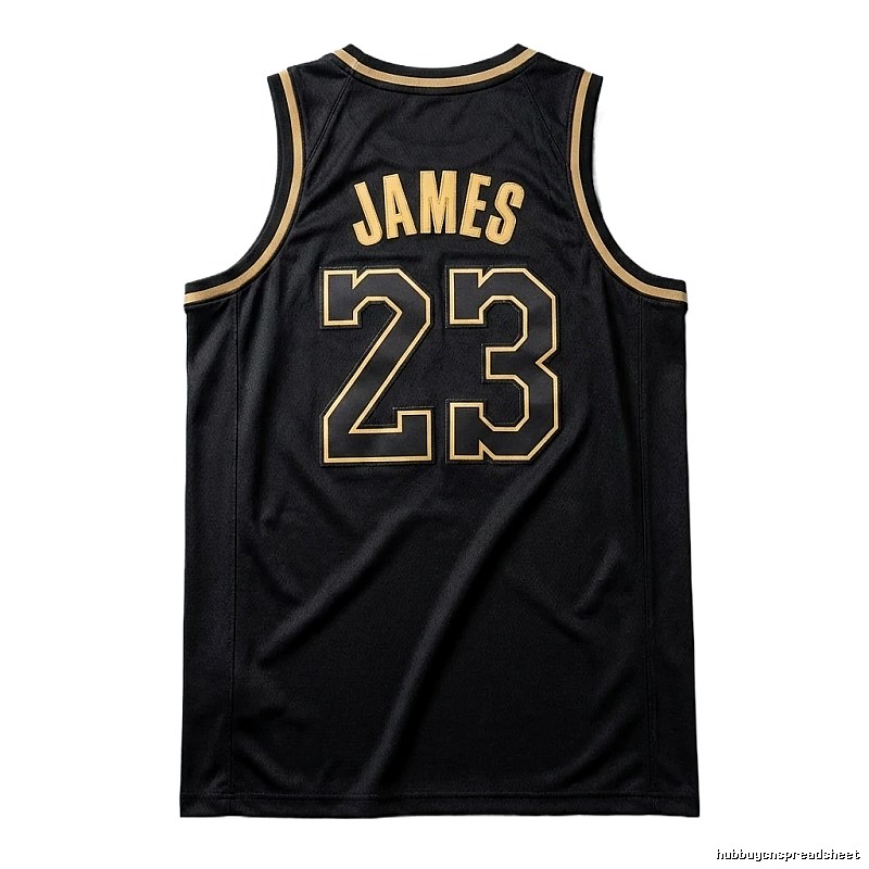 LBJ No.23 black basketball jersey