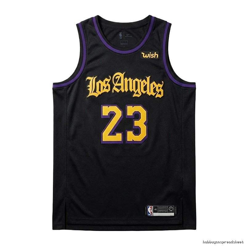 LBJ No.23 black-purple basketball jersey