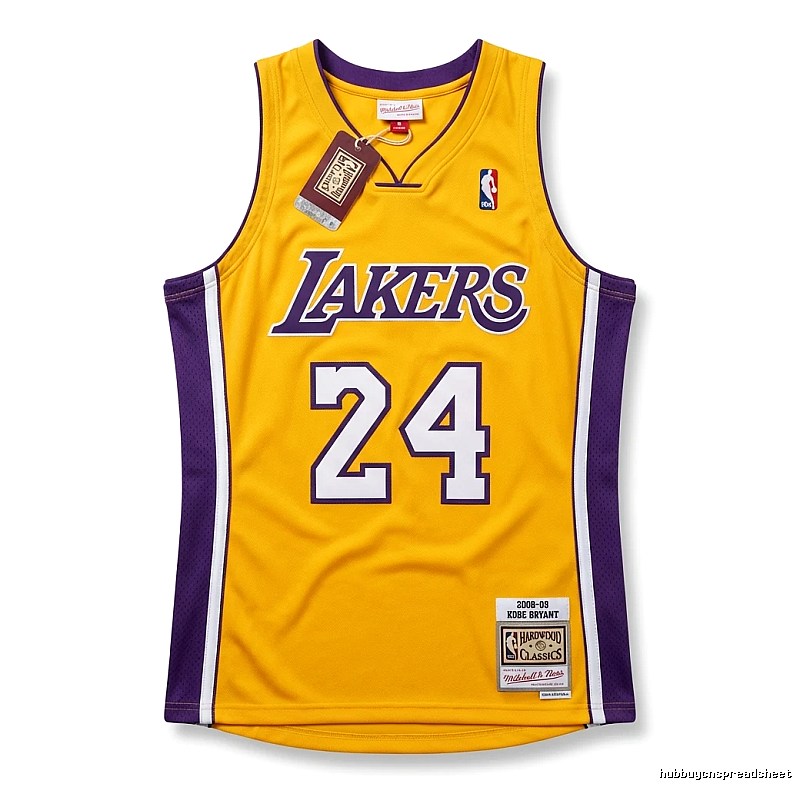 Los Angeles Lakers No. 24 yellow jersey