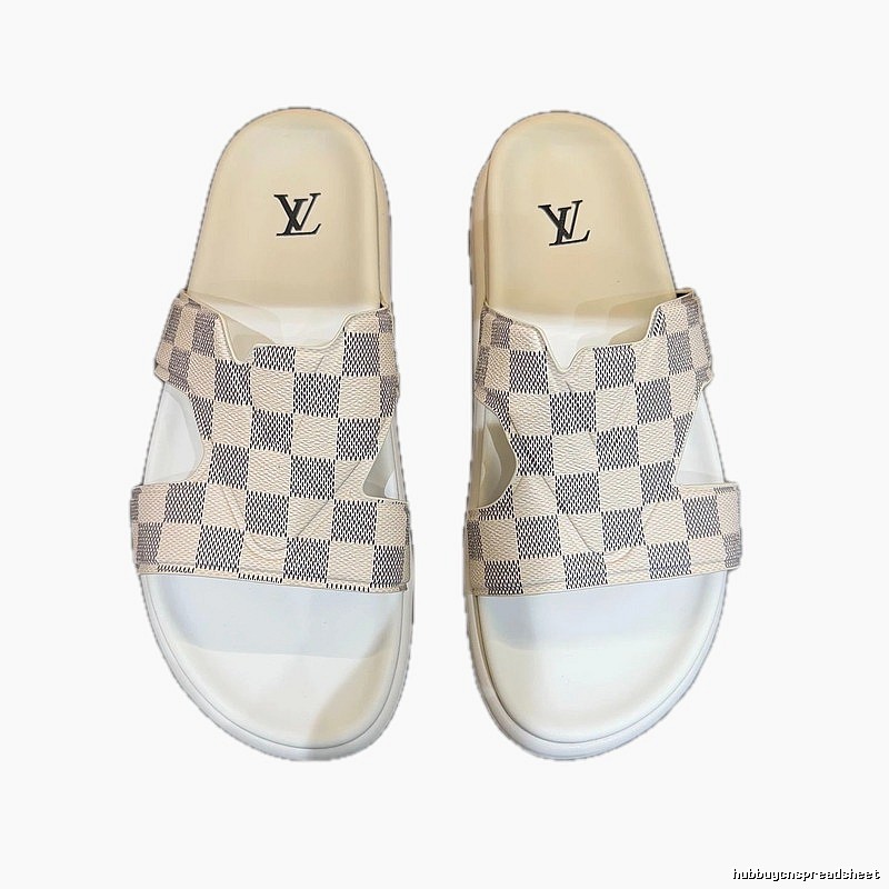 Louis Vuitton Casual Style Checkerboard Off-white Slippers