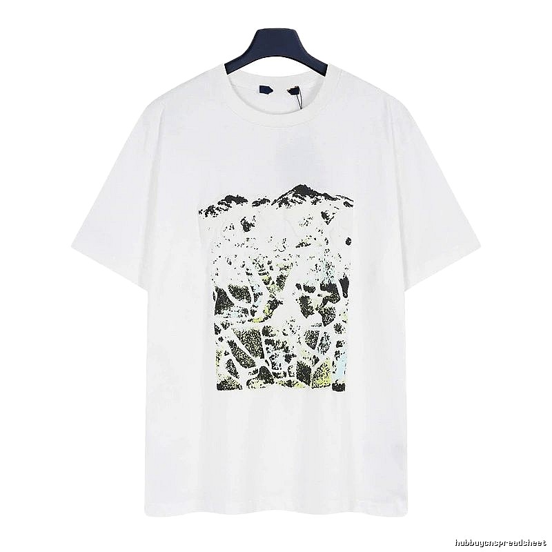 Louis Vuitton Monogram Landscape Casual Style White T-Shirt