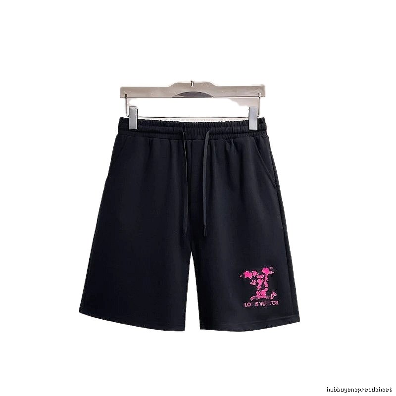 Louis Vuitton Trendy Cool Black Printed Casual Shorts