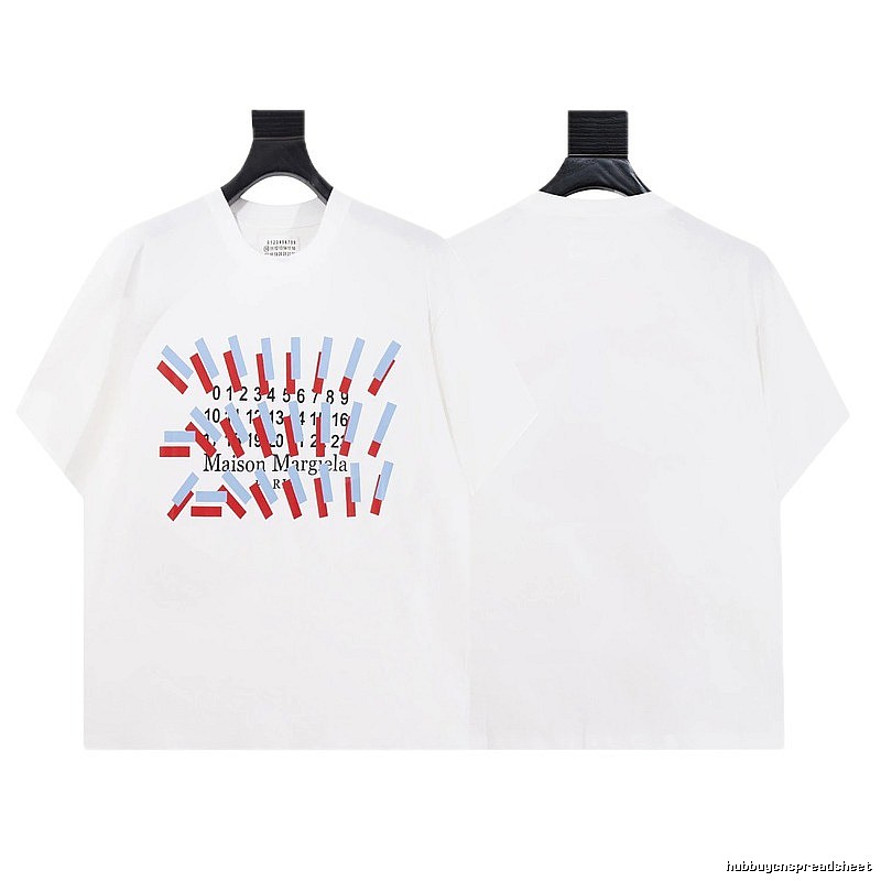 Maison Margiela Digital Print Casual White T-Shirt