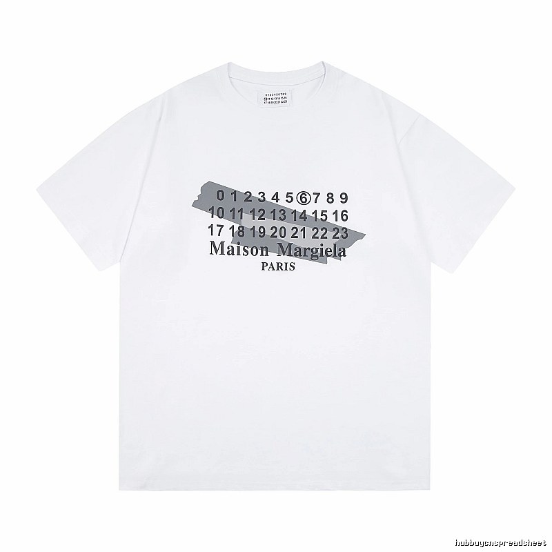 Maison Margiela Digital Print Cool Trendy White T-shirt