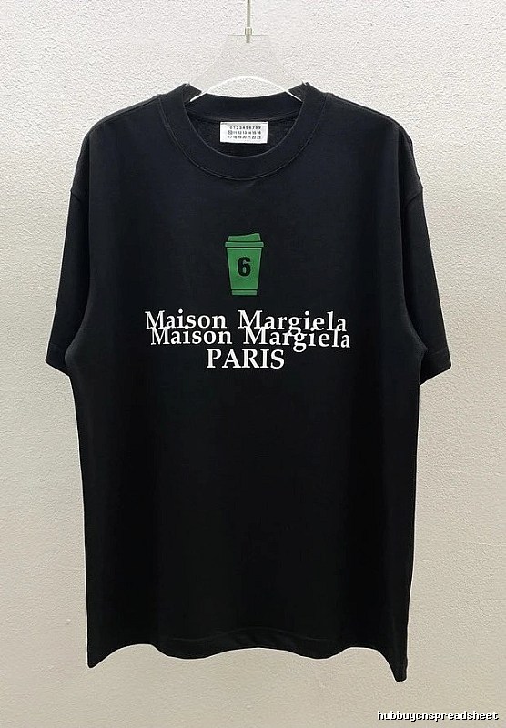 Maison Margiela No.6 Printed Street Style Black T-Shirt