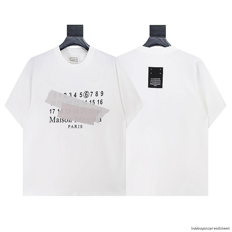 Maison Margiela Number Series High Street White Short-sleeve T-shirt