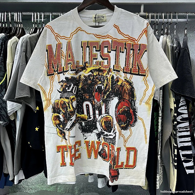MAJESTIK Grizzly American Vintage White T-Shirt
