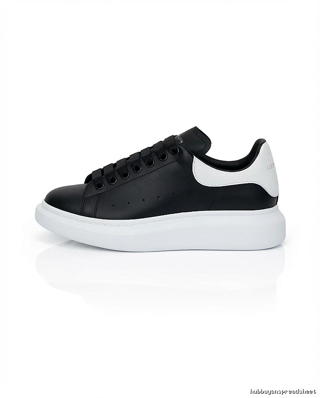 McQueen Black and White Trendy Brand Sneakers