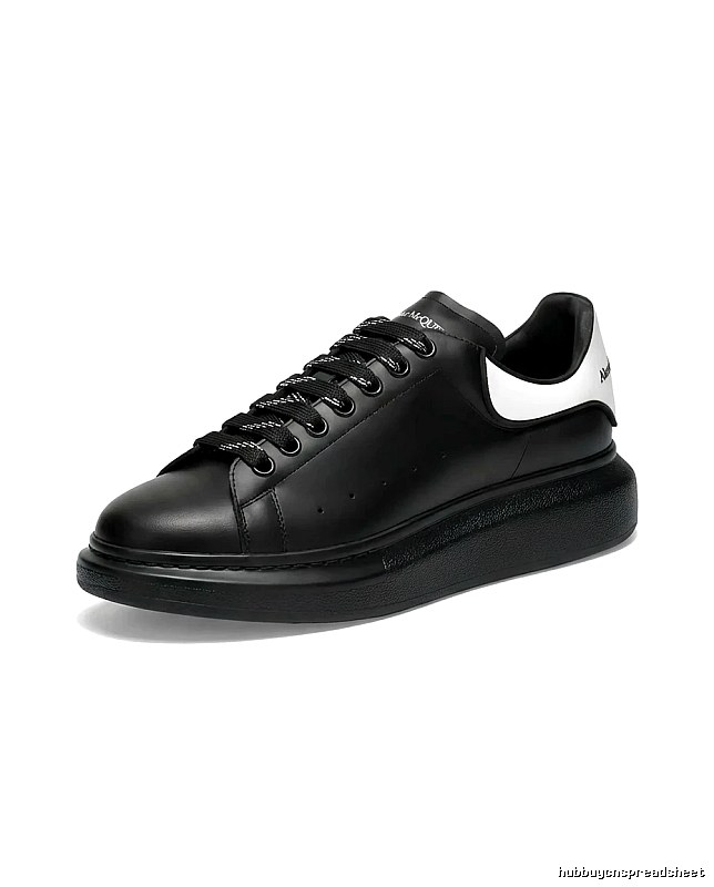 McQueen thick-soled black and white casual shoes