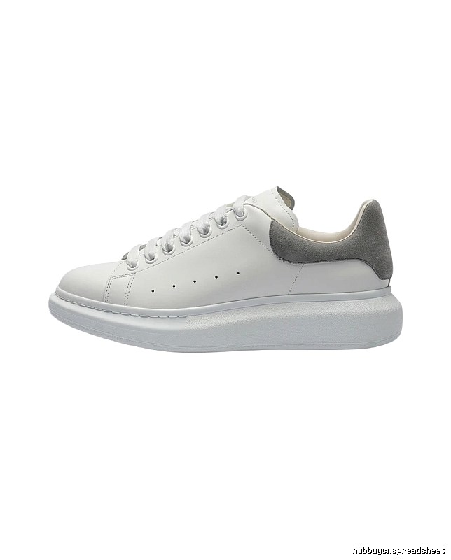 McQueen thick-soled casual white and gray shoes