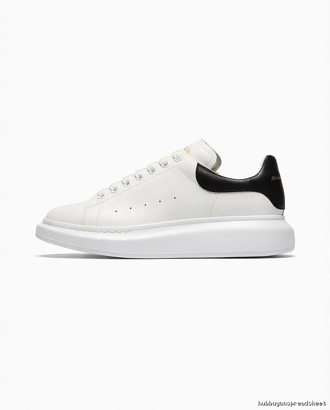 McQueen thick-soled fashionable white sneakers