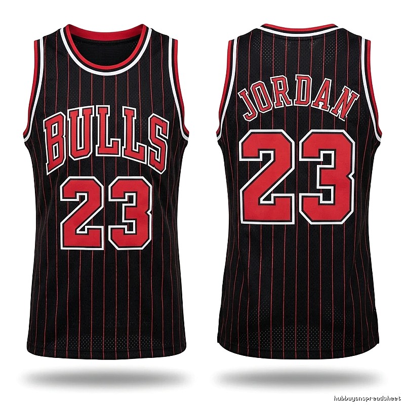Michael Jordan No. 23 black and red jersey