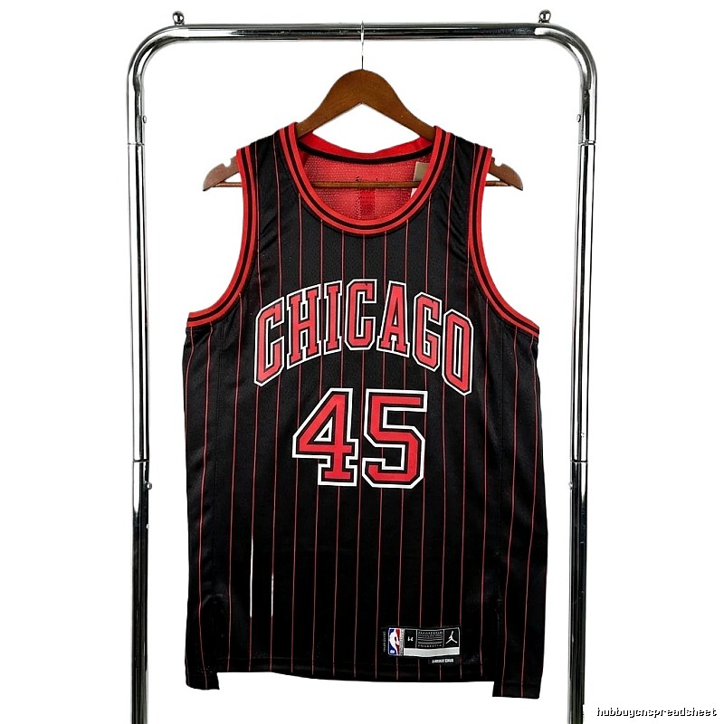 Michael Jordan retro black and red jersey