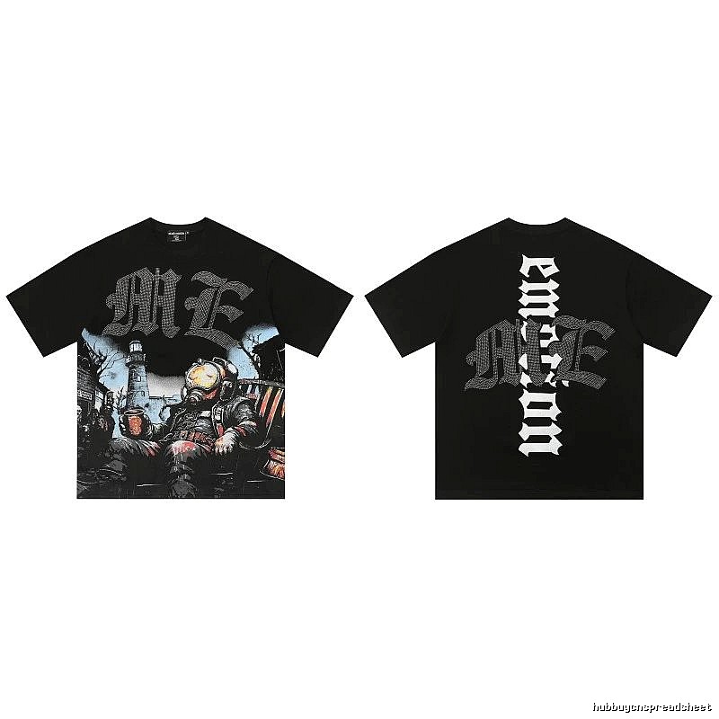Mixed Emotion Printed Dark-style Black T-Shirt