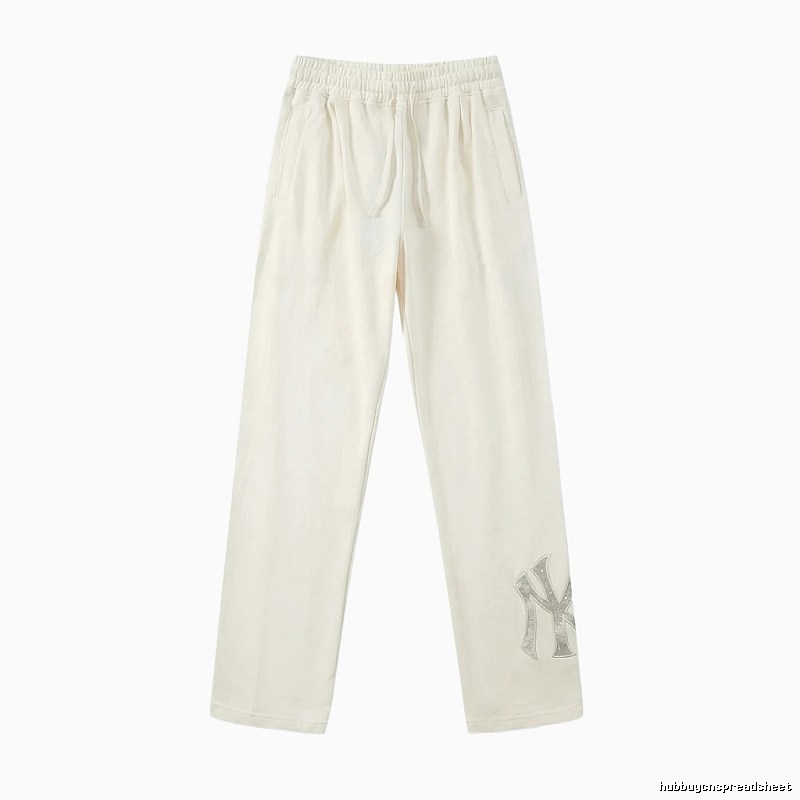 MLB casual style white long trousers