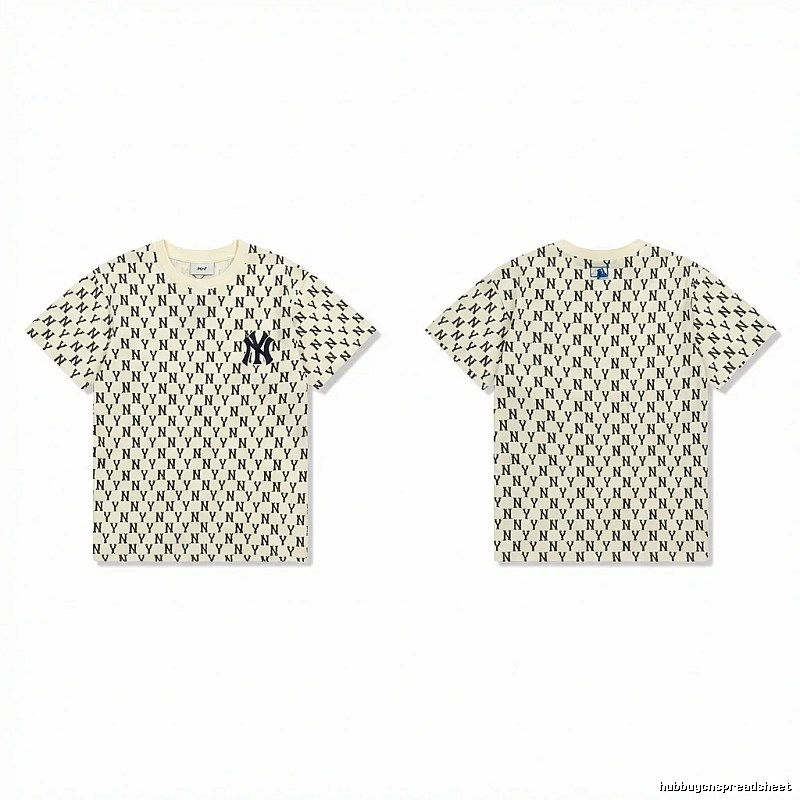 MLB full-print trendy style white T-shirt