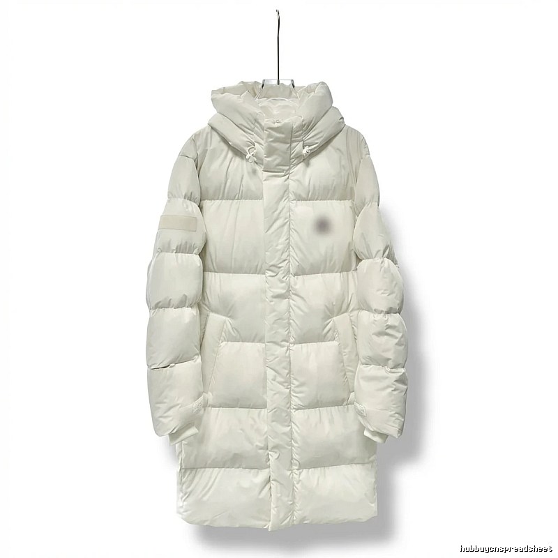 MLB long simple style off-white down jacket