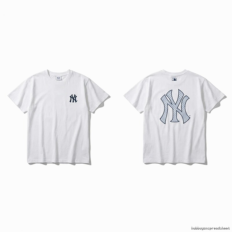 MLB NY Series Simple Style White T-shirt