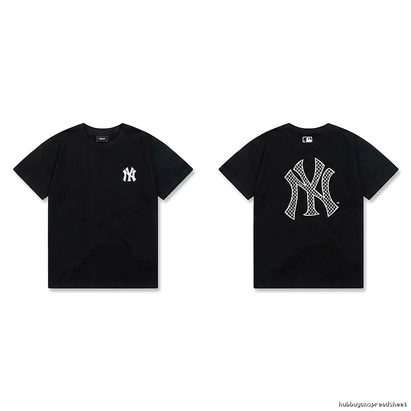 MLB NY Series Trendy and Cool Style Black T-shirt