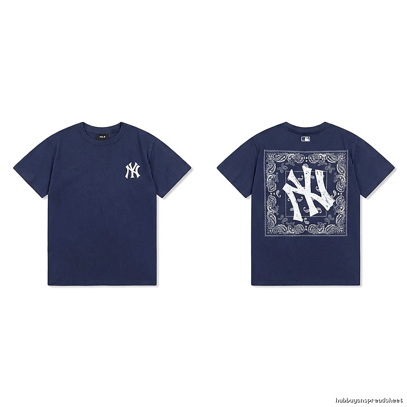 MLB Printed Trendy Style Navy Blue T-shirt