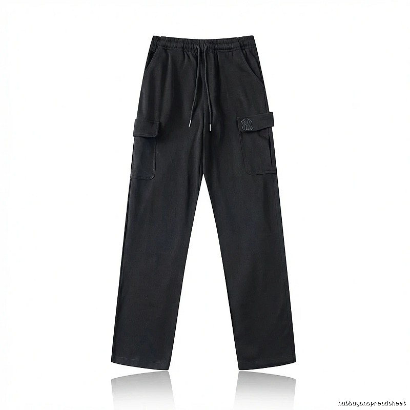 MLB workwear style black long trousers