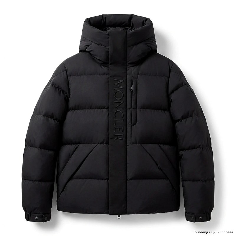 Moncler black minimalist style down jacket