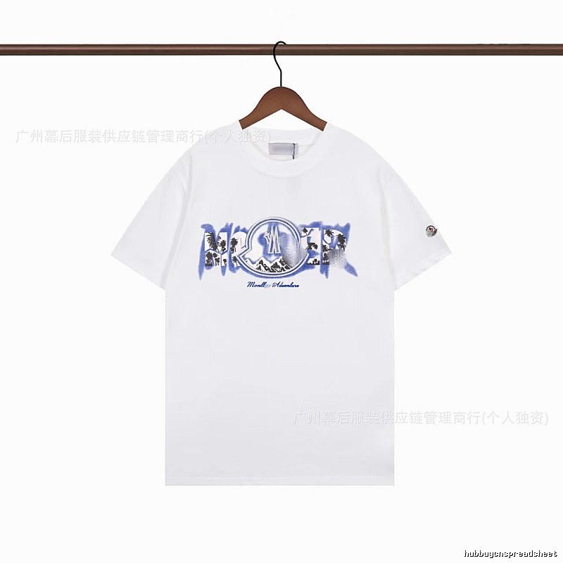 Moncler Casual Printed White Short-sleeve T-shirt