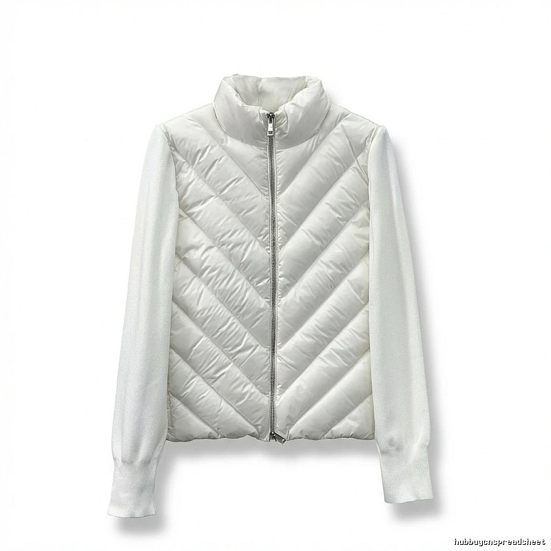 Moncler diamond - patterned stylish white down jacket