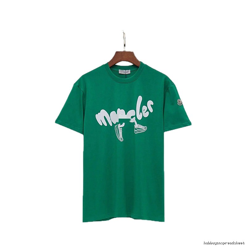Moncler Graffiti Casual Style Green Short-sleeve T-shirt