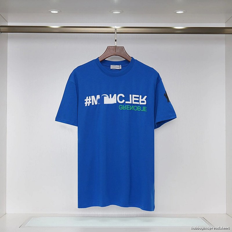 Moncler Grenoble Street Style Blue Short-sleeve T-shirt