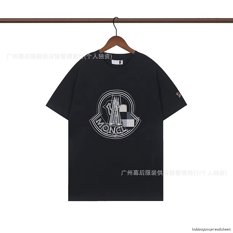 Moncler Large Logo Trendy Style Black Short-sleeve T-shirt