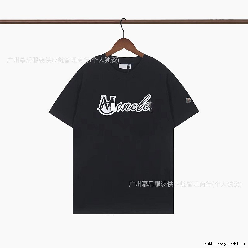 Moncler Printed Collection Streetwear Style Black T-Shirt