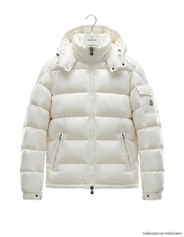 Moncler shiny and fashionable white down jacket
